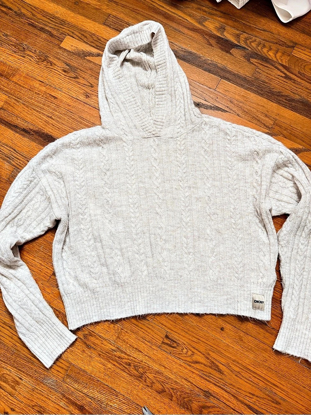 DKNY Cable Knit Turtleneck Size Small in Cream
